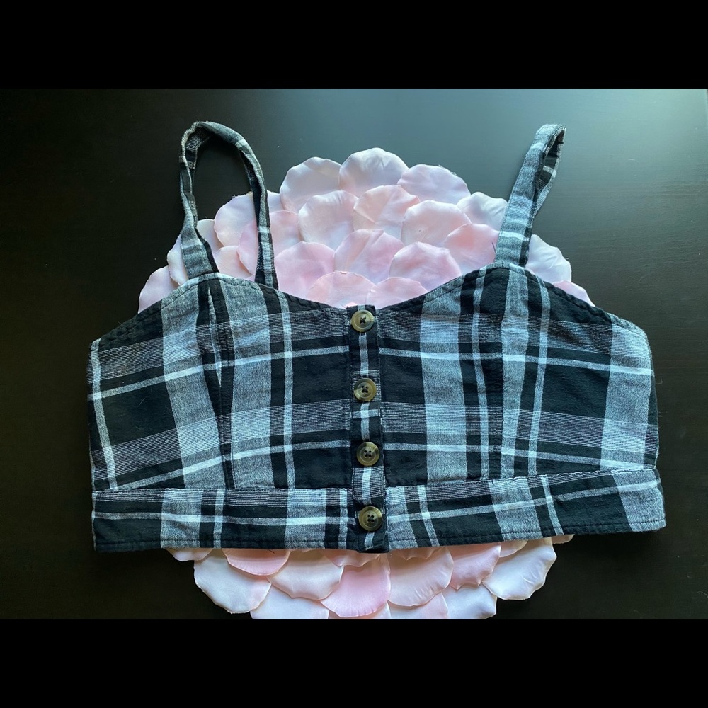 AE Plaid Crop Top